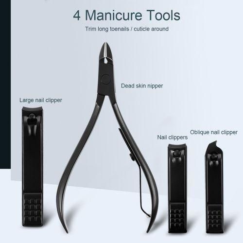 product_image_name-Generic-Nail Clippers - Grooming Kit - 16 Pieces - Black & Brown-4