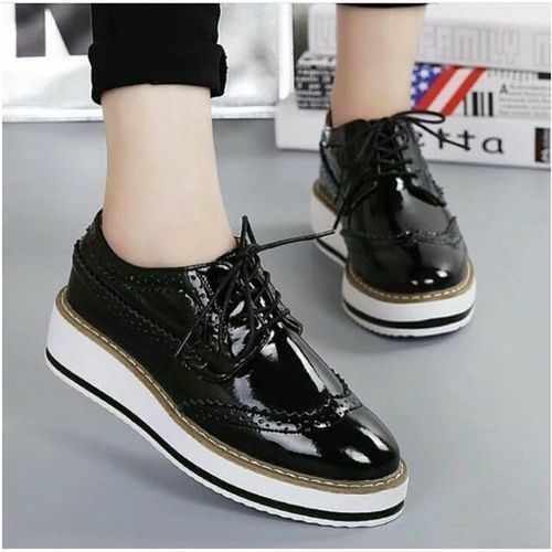 Fashion Ladies Patent Leather Sneakers - Black | Jumia Nigeria