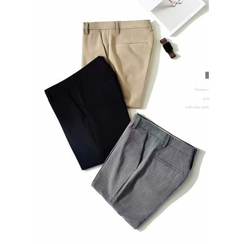 Generic 3PCS Corporate Cute & Smart Suit Trousers - Black, Ash & Brown