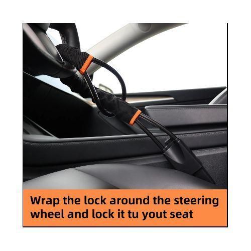 Generic Universal Anti-theft Steering Wheel & Seat Belt Lock – Advanced Vehicle Security Device - image 2
