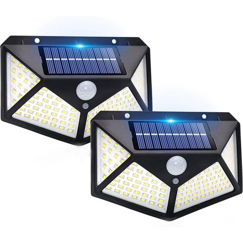 product_image_name-TodyJeyHo-Outdoor solar light suitable for deck terrace fence channel garden front door 2-piece set black-1