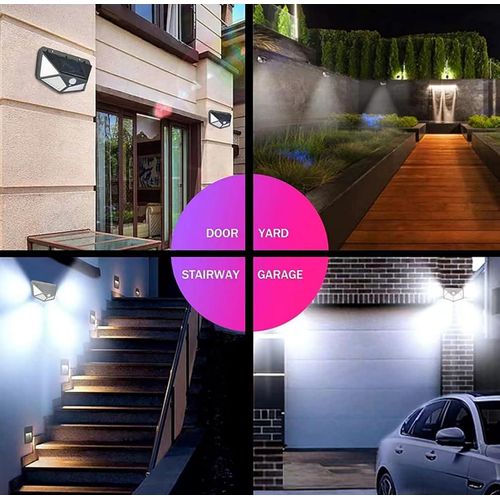 product_image_name-TodyJeyHo-Outdoor solar light suitable for deck terrace fence channel garden front door 2-piece set black-4