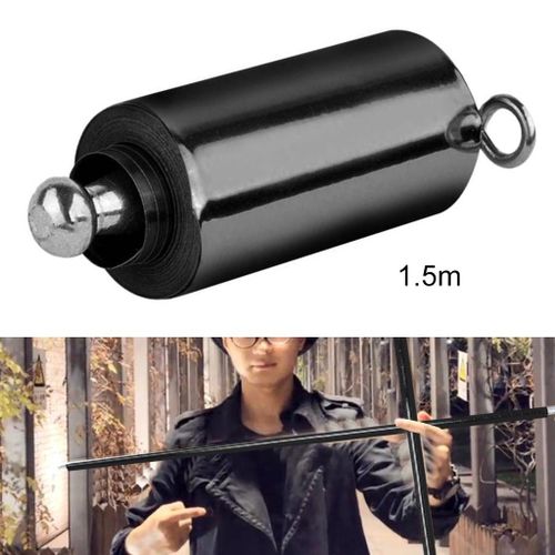 Generic Metal Magic Pocket Staff Portable Stick Arts Telescopic Rod Black  1.5m