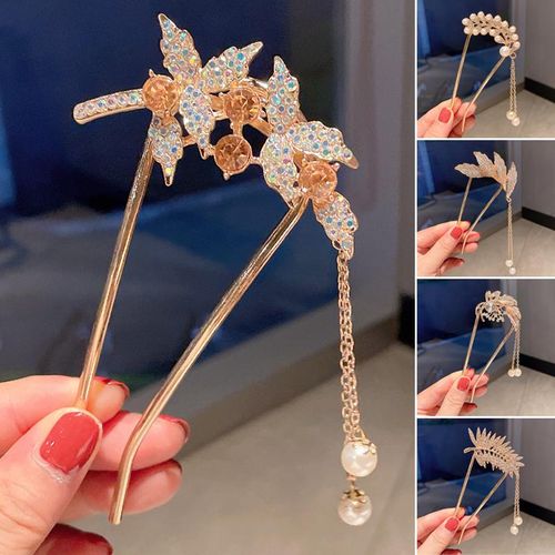 Generic Chinese Ancient Style Hairpin Pearl Alloy Tassel Headdress Women Bridal Hair Accessories Jumia Nigeria