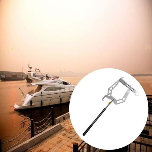 Generic U Type Telescopic Boat Hook Dock Hook Threader Easily Adapter With  Rod