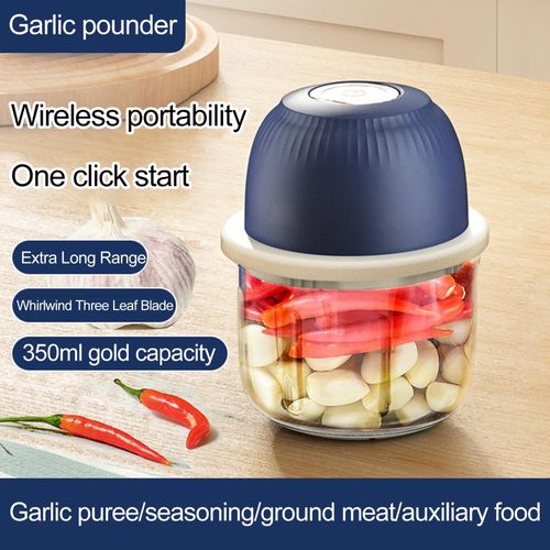 350ml Wireless Electric Garlic Press Dual Purpose Garlic Puree