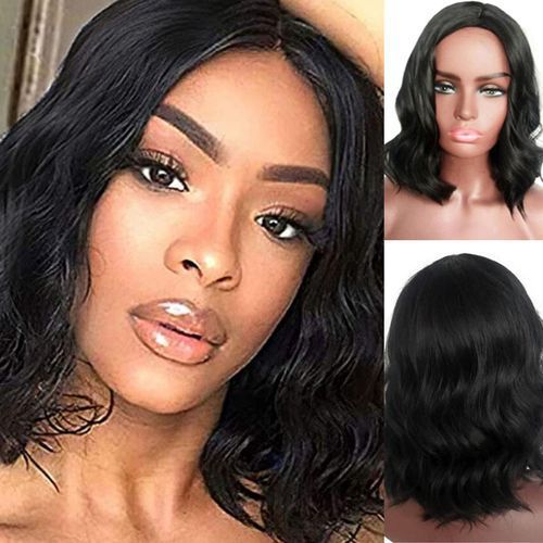 product_image_name-Generic-Short Bobo Wavy Synthetic Wigs-black Color-1