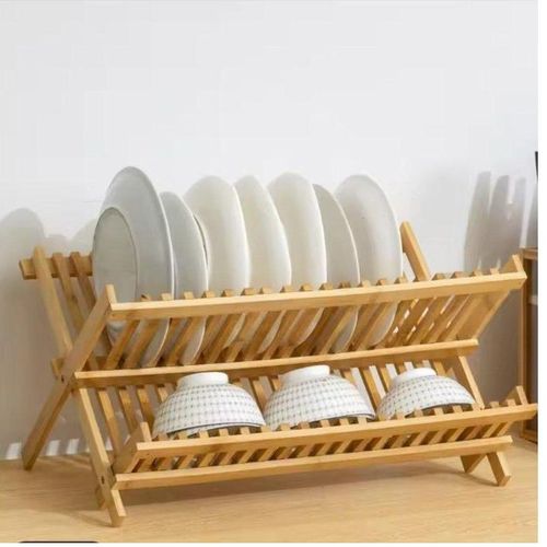 Generic 2 Tiers Wooden Dish/ Plate Rack