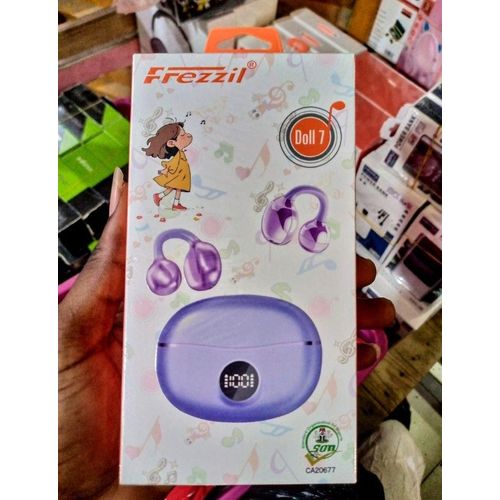 Frezzil Doll 7 Clip-On Super Bass Wireless Ear buds For iPhone, Android & Bluetooth Devices