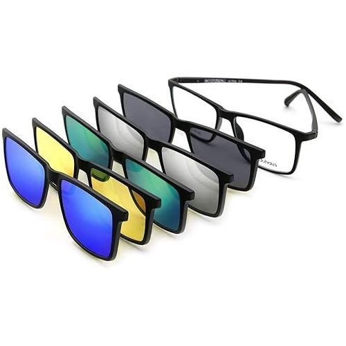 product_image_name-Yamazaki-magnetic 5 in 1 unisex anti blue ray sunglasses set 6 in 1 eyeglasses Night Vision eyeware-3