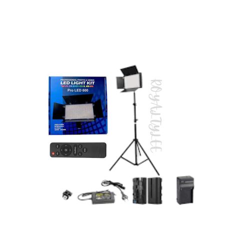 product_image_name-Generic-Led 600 Pro Light with Remote, Stand, Battery and Adapter-1