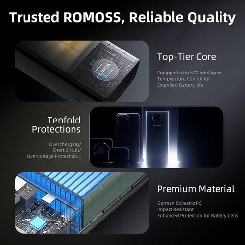 Romoss 65W PD Fast Charge 27000mA USB-C Portable Powerful Laptop Power Bank - image 2