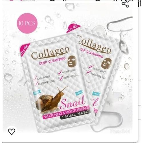 product_image_name-Snail-Collagen Snail+ Whitenin & Moisturizing Facial Mask 10pic-1