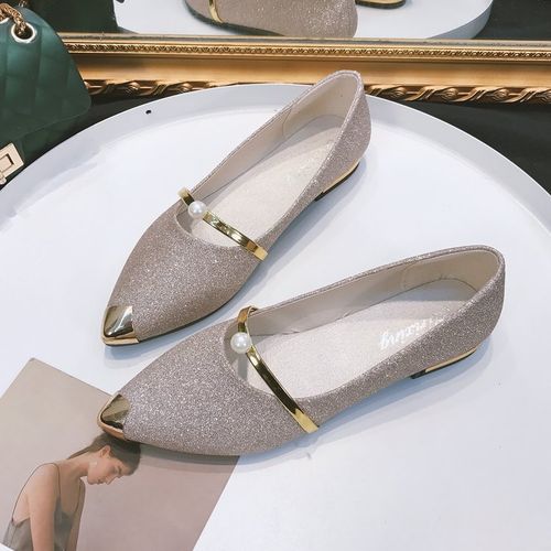 Generic Elegant Pointed Toe Shiny Single Shoes-Gold | Jumia Nigeria