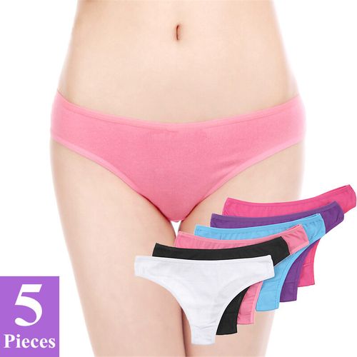 Women Plain A Piece White Panties M