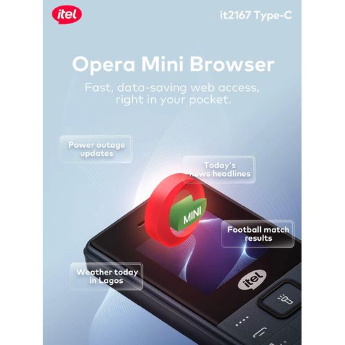 itel It2167 Type-C Wireless FM 1'7 inch Display 1000mah Torch  Blue - image 5