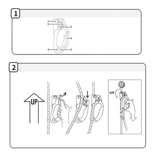 Fashion Climbing Hand Ascender Tree Rappelling Gear Aviation Left