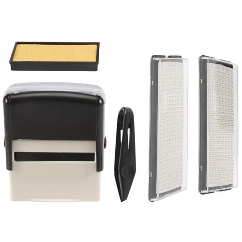 Rubber Stamp Kit DIY Personalized Customized Self-Inking Business Address Name