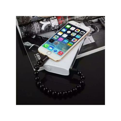 Generic Wearable USB Charging Bracelet Beads Cable For IPhone - image 2