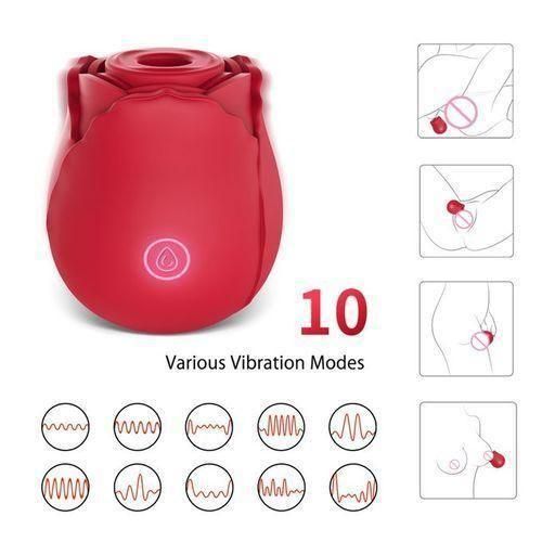 LZDUATAN USB Rose Vibrator Vagina Clitoris Sucker - image 5