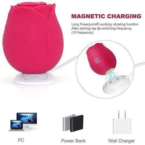 LZDUATAN USB Rose Vibrator Vagina Clitoris Sucker - image 7