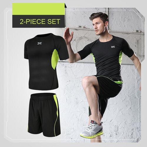 Fashion 5 Pcs/Set Men's Tracksuit Gym Fitness Compression Sports Under Suit Clothes  Running Jogging Wear Exercise Workout Tights Armour