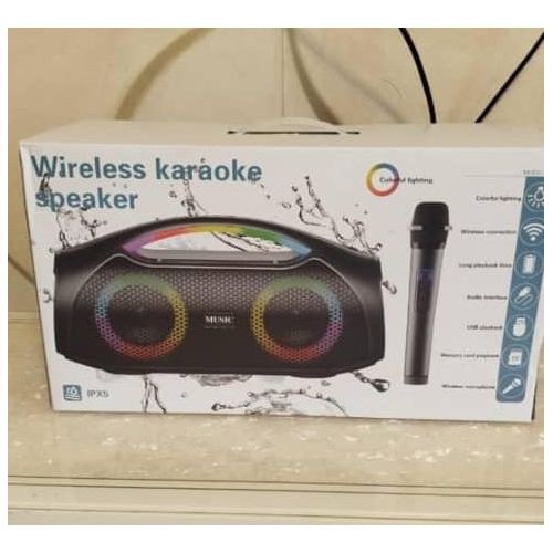 AILIPU Portable Bluetooth bass mp3 multimedia rechargeable speaker with 1 wireless mic
