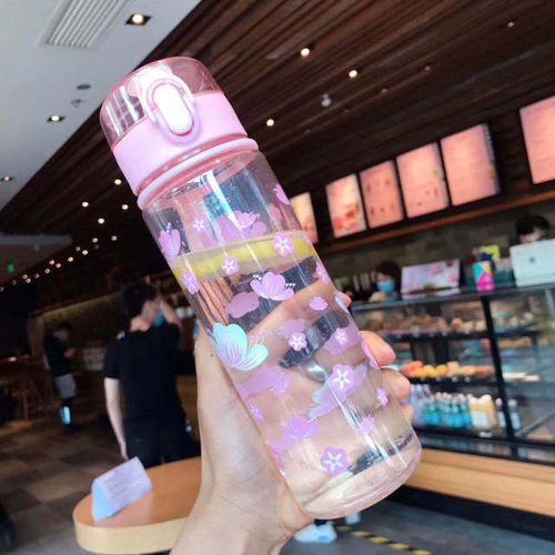 Kawaii Sakura Glass Water Bottle Portable Leak Proof Transparent Drinking  Bottle For Girl Travel Sports Bouncing Cup Lid Bottles - Price history &  Review, AliExpress Seller - Boxihome Store