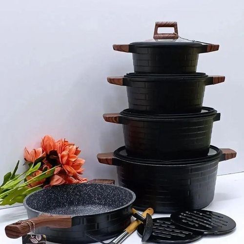 product_image_name-Generic-5 Sets Non-stick Cast Granite Pot Cookware-1