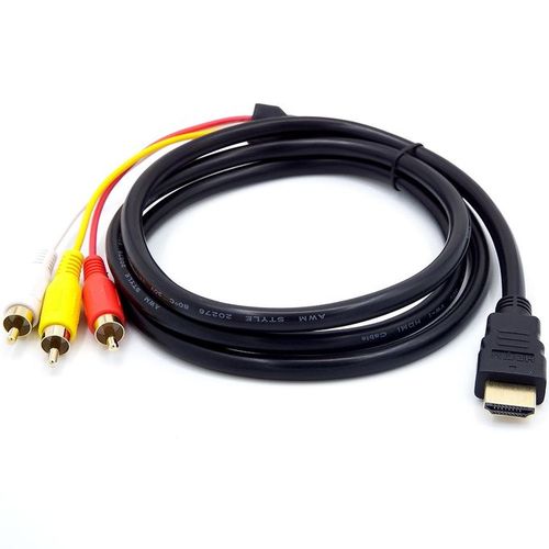 Generic 1.5M HDMI To 3 RCA HDMI Cable Audio AV Adapter Male To Male Audio  And Video AV Cable For TV Projectors