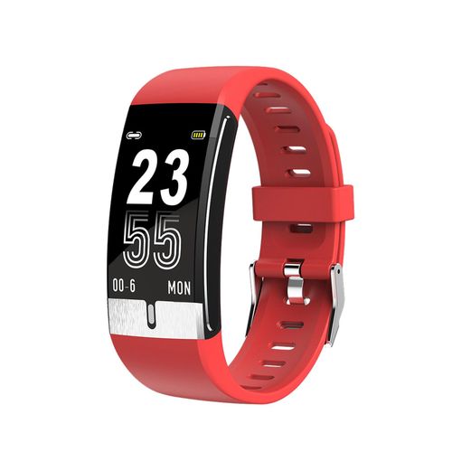 Generic E66 Smart Bracelet Sports Watch 1.08 Inch TFT Single Touch Screen Temperature ECG Heart Rate Blood Pressure Sleep Monitor IP68 Waterproof BT4.0 Fitness Tracker Notification Call Sedentary Remi...
