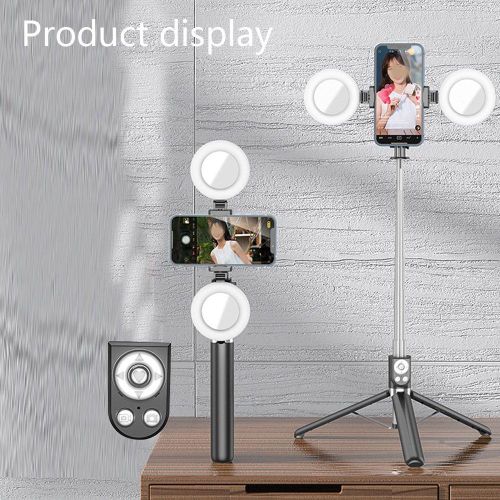 Generic Extendable Selfie Stick with Rechargeable Wireless Remote & Double Lamp - image 2