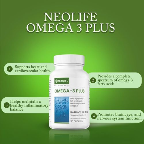 product_image_name-Organic Essentuals-NEOLIFE Omega-3 Salmon Oil Plus - 90 Capsules (Single) Omega-3 Fish Oil for Heart, Brain & Joint Health-1