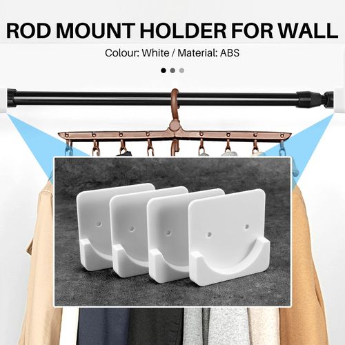 Generic 4 Pieces Adhesive Shower Curtain Rod Holder Shower Rod Reta