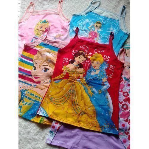 Gift Master Pure Cotton Girls character Singlet 3pcs