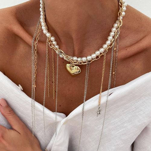 product_image_name-Fashion-Layered Pearl Tassel Love Pendant Necklace-6