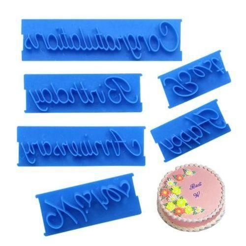 product_image_name-Generic-6pcs Set Happy Birthday Cake Molds Handwriting Alphabet Icing Fondant / Cookie / Biscuit Press Stamp Embosser Fondant Craft Pastry Decorating Tools-4