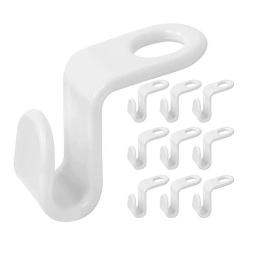 10pcs Plastic Clothes Hanger Connection Hook, White Hanger Connector, For  Home