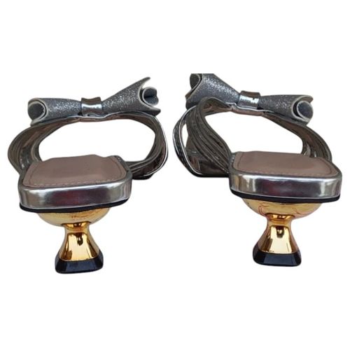 product_image_name-Fashion-Silver Bow-Decor Round Toes Kitten Heels Mule - Women's Party Shoes-3