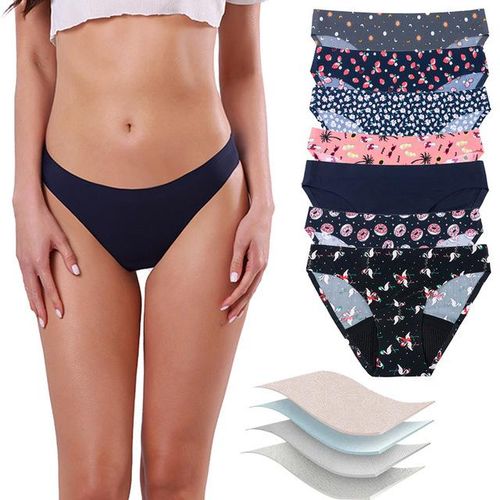 Generic Seamless Menstrual Period Panties Swimming Shorts 4-Layer