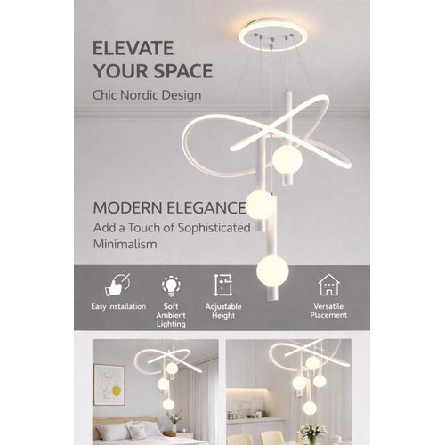 product_image_name-Generic-Dropping Light, Chandelier Light Ceiling Light for Living Room, Ultra Bright Light Chandelier Light Pendant Ceiling Lamp for Bed Room, Kitchen Light, 3 Color Bright Light Chandelier Roof Drop Light, Luxury Chandeliers for Home Decor-1