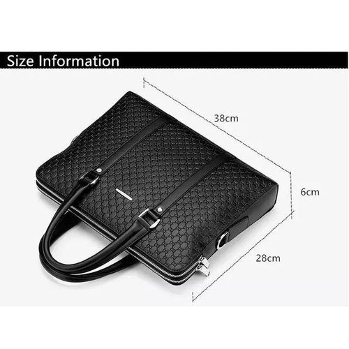 Generic Original Leather Office Briefcase - Men's Business Handbag - Laptop Bag - image 3