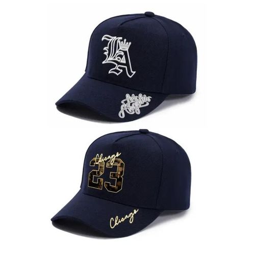 Fashion 2Pcs Exceptional Unisex Design Face Cap: Black & Navy Blue