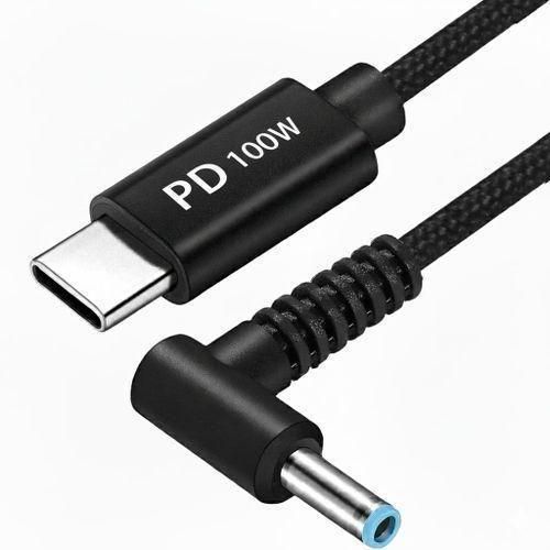 product_image_name-Generic-H P-USB-C PD 100W 18.5-20V Cable For H P, DELL Laptops (Blue Pin Tiny mouth)-1