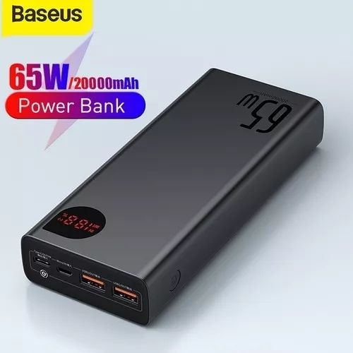 Laptop Buddy Baseus Adaman 65W 20000mah Laptop Power Bank Notebooks Router  Macbook Powerbank Charger