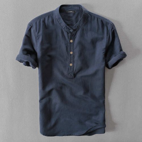 Fashion Summer Short Sleeve Linen Vintage Shirts | Jumia Nigeria