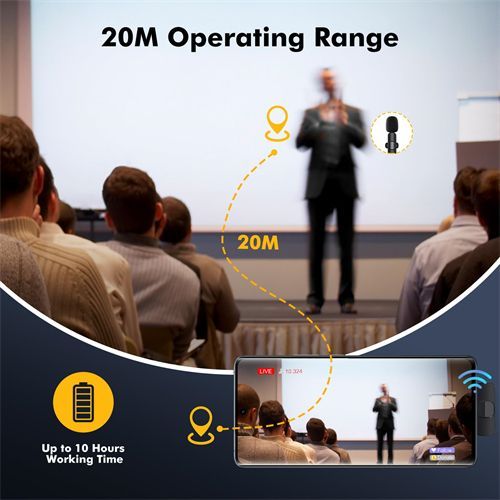 product_image_name-Generic-Dual Wireless Lavalier Microphone Lavalier Microphone Supports TYPE-C Mobile Phone IOS Adapter-2