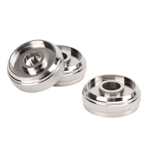 M MBAT 3Pcs Trumpet Button Bottom Screw Piston Lower Cover And Upper Screw Piston Upper Cover Silver Trumpet Replacement Parts
