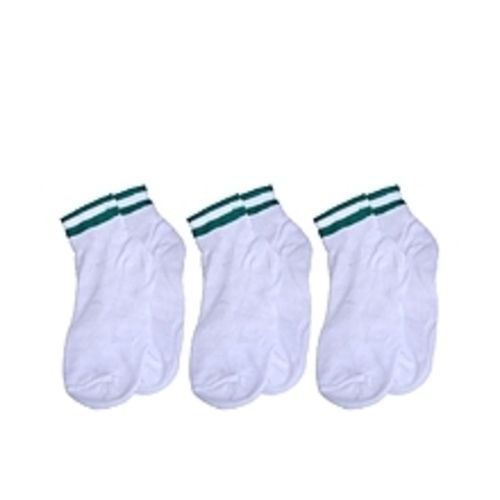 product_image_name-Fashion-N.Y.S.C 3 Pair Socks+1 Free Handkerchief -White &Green Strip-1
