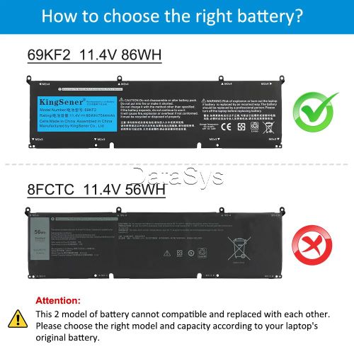 DELL Alienware M15 R3 Series Laptop Battery 86Wh 69KF2 - image 5
